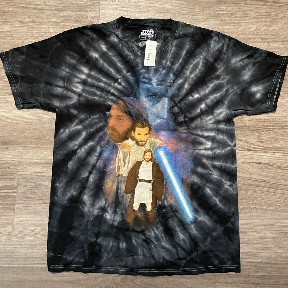 BoxLunch Disney Star Wars Obi Wan Kenobi Tie Dye Graphic T shirt
